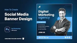 Social Media Banner Design in photoshop | Digital Marketing Agency | Post Design | Photoshop