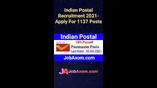 Indian Postal Recruitment 2021-Apply For 1137 Posts