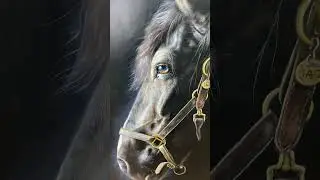 Realistic Horse Painting | Power and emotion in light and shadow #oilpainting #animalart #painting