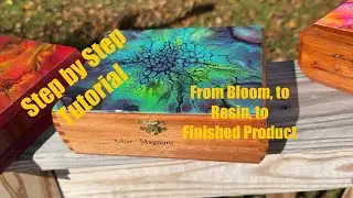 #119 Step By Step Tutorial for Making Amazing Designer Cigar Boxes Using Fluid Art