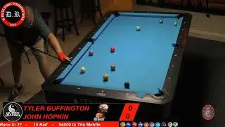 Tyler Buffington VS John Hopkin | Race To 21 - 10 Ball | 4000 In The Middle.