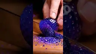 Crystal Indigo Strawberry ASMR |Cascading Sapphire Crystals 🍓🔮 #asmr  #8kasmr