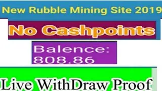 New Rubble Earning Site 2019.No Cash Point.Live Withdraw Proof Urdu Hindi