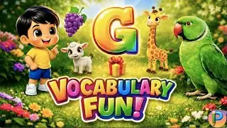G Words for Kids | Letter G Vocabulary: Goat, Girl, Grapes 🐐👧🍇🦒🎁 | with Panch & Shri