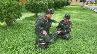 Knee bandaging technique