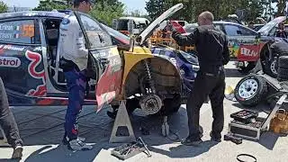 Service and Brake Repair at Ford Puma Rally1 Acropolis Rally 2025 McErlean  Service