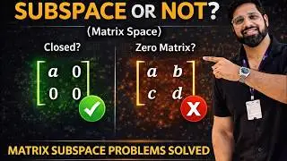 Concepts and questions on subspace | Lecture 14| Linear algebra playlist