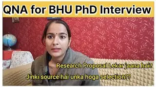 QNA for BHU PhD Interview ll BHU PhD call letter #bhuphd #bhu #bhucallletter #phdadmission2025 #yoga