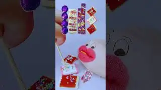 ASMR Convenient to eat two-dimensional snacks, children's food 🍦🍧🍰🍬 #snacks #candy #sweet #fun
