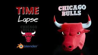 CHICAGO BULLS - Blender Sculpting Timelapse