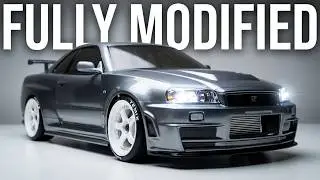 Fully modified TT02 Tamiya R34
