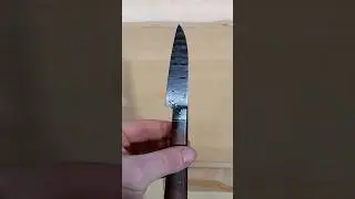 Integral Damascus Pairing Knife with Ironwood by C. Luis Pina