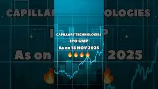 CAPILLARY TECHNOLOGIES IPO GMP AS ON 18 NOV 2025 #ipo #sharemarket #trading #gmp #profit #allotment