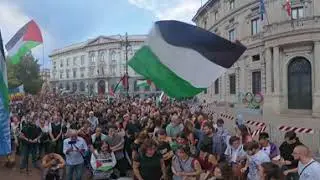 360&deg; VR View - Milan Stands with Palestine, A Show of Solidarity and Support for the Flotilla