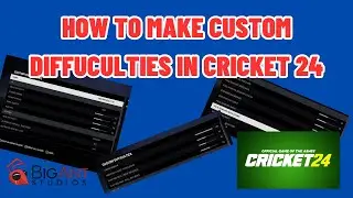 HOW TO MAKE CUSTOM DIFFICULTIES IN CRICKET 24