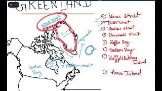 Full Greenland mapping. straits, bay, islands etc
