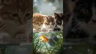 kitten looking at the fish! #adorablepets #animallovers #fish #fishing #fishtank #catmemes