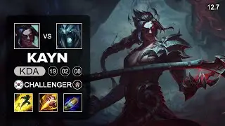 Kayn vs Karthus Jungle - KR Challenger - Patch 12.7 Season 12