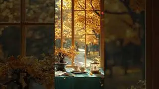 The neoclassical cafe space in autumn creates a relaxing feeling🍂  #jazzchill #relaxingjazz