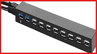 Amazon Basics USB 3.0 10-Port HUB with AC Adapter, Black