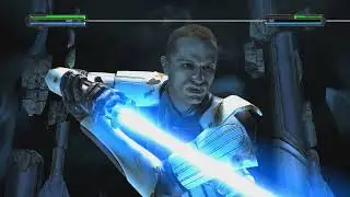 Star Wars The Force Unleashed - Blue Utility Combat Suit Starkiller versus Fallen Starkiller