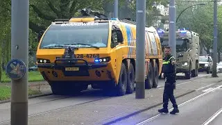 Verkeerspolitie begeleidt E-ONE TITAN CRASHTENDER en nieuwe Scania TS Defensiebrandweer! #1636