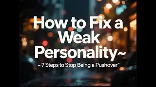 How to Fix a Weak Personality - 7 Steps to Stop Being a #Pushover #SelfImprovement #Confidence