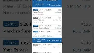 How to check and train time and ticket price??# ytshorts # ticket
