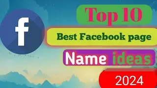 Facebook Page  Name Ideas //FB Page name // #Top 10