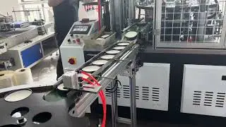 paper lid making machine // ice cream paper lid with plastic spoon