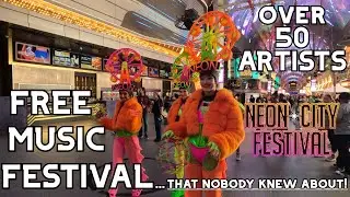 NEON CITY FESTIVAL 2025 VLOG | FREE MUSIC FESTIVAL - Downtown Las Vegas Fremont Street Experience