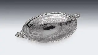 ANTIQUE 19thC FRENCH SOLID SILVER DISH, ODIOT, PARIS c 1880 | PUSHKIN ANTIQUES