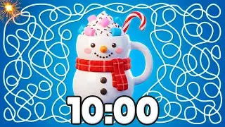 10 Minute [WINTER] Snowman Hot Chocolate Timer ☕❄️ | Countdown Surprise!
