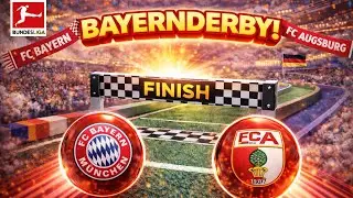 Bayernderby FC Bayern M&uuml;nchen gegen FC Augsburg Bundesliga Spieltag 19 Marble Race Prediction