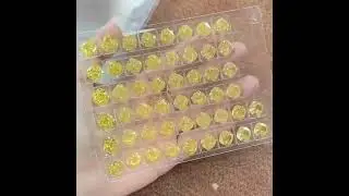 4K Crushed Ice Cut Vivid Yellow Cushion Cubic Zirconia #cubiczirconia #czstone #gemstone
