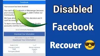 how to recover disabled facebook account | how to recover facebook account | your account disabled