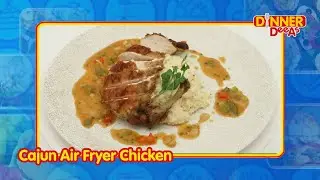 Жареный цыпленок в аэрогриле! Курица по-каджунски с кукурузной кашей с чеддером (идеальный вариан...