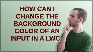 How can I change the background color of an input in a lwc?
