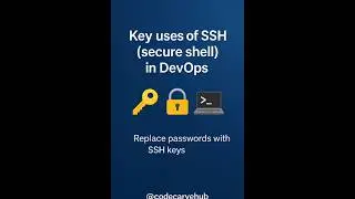 🔑 Key Uses of SSH in DevOps | Secure Shell Explained 💻⚡ #devops #ssh #secureshell #codecarvehub