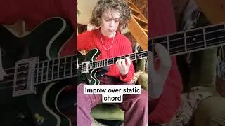 Bass guitar solo improv over Dbm chord using pentatonic scales