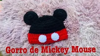 Gorro de Mickey Mouse a crochet- paso a paso.