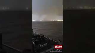 Massive tornado seen moving over the Mississippi River in New Orleans #Shorts