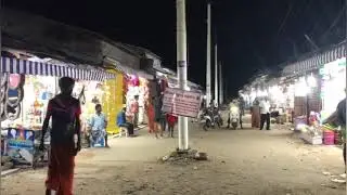 Velankanni beach side shops view