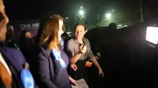 Caroline Johnson ushered out of venue after being elected
