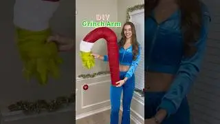 DIY GRINCH ARM 🧤🔴 A fun Christmas decor project! #thegrinch #christmasdiy #christmasideas