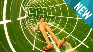 Green Spider Web Water Slide [NEW 2021] Kombibad Prohlis