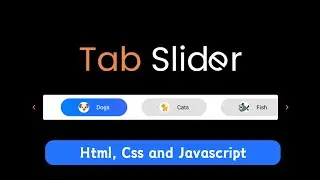 How to create Draggable Slider Tabs || HTML, CSS, and JavaScript
