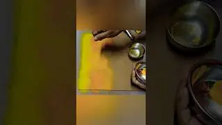 Sunset Rangoli .. #rangoli #sunset #birds #shortvideo #rangoliart