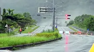 Flood destroys bridge as Super Typhoon Ragasa hits Taiwan | Sky Star News