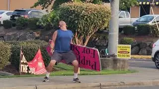 Best sign flipper brings the Twerk